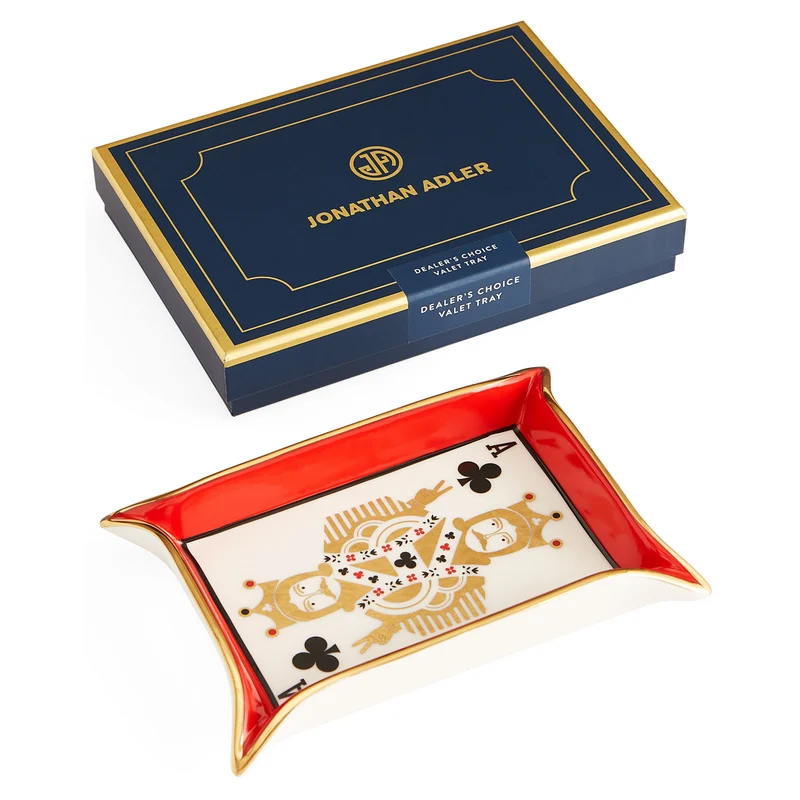 Ablageschale DEALER'S CHOICE VALET weiß/rot/gold