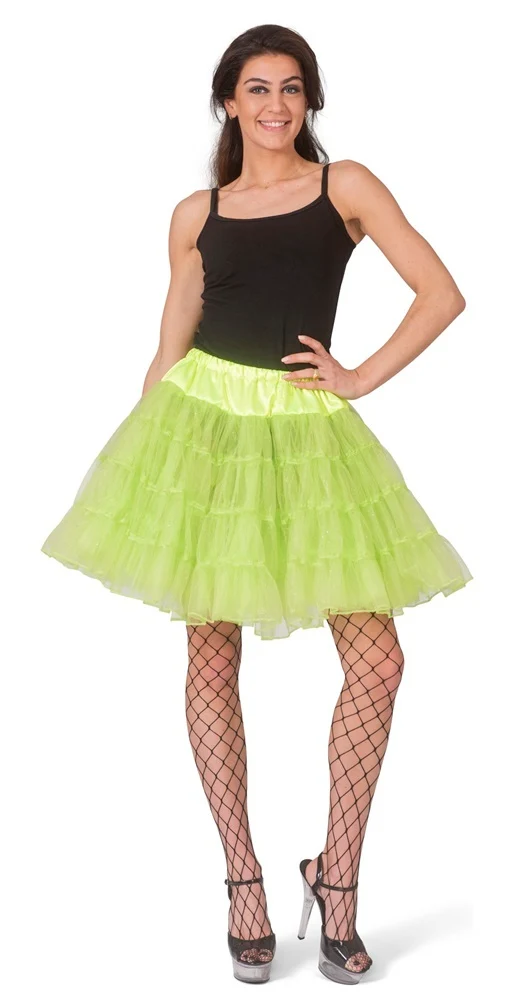 Glitzer Petticoat für Damen 45 cm - Hellgrün