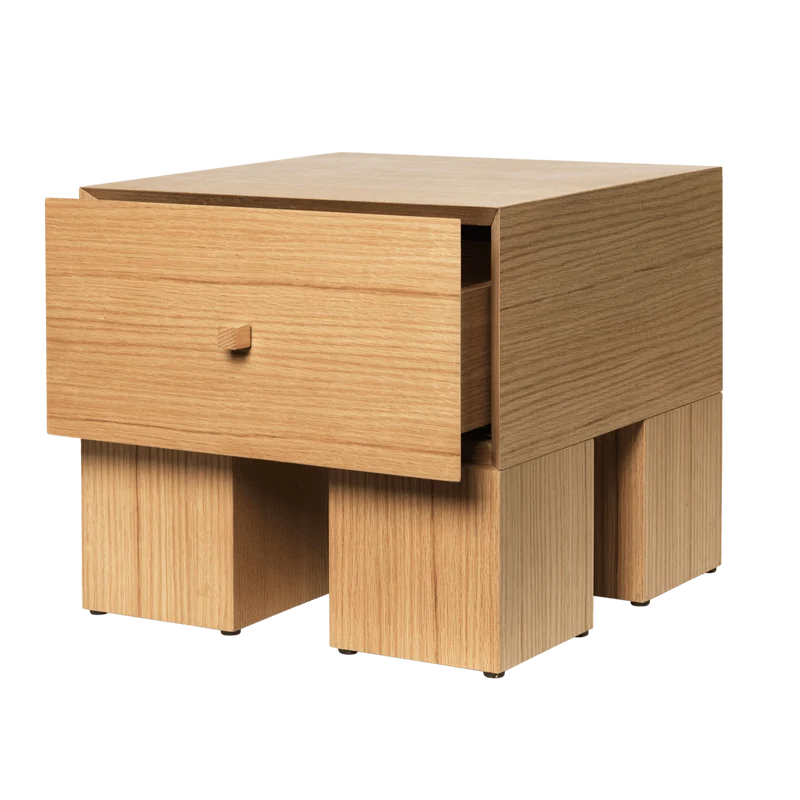 Kuben Nachttisch 1x1 Eiche natur - ferm LIVING