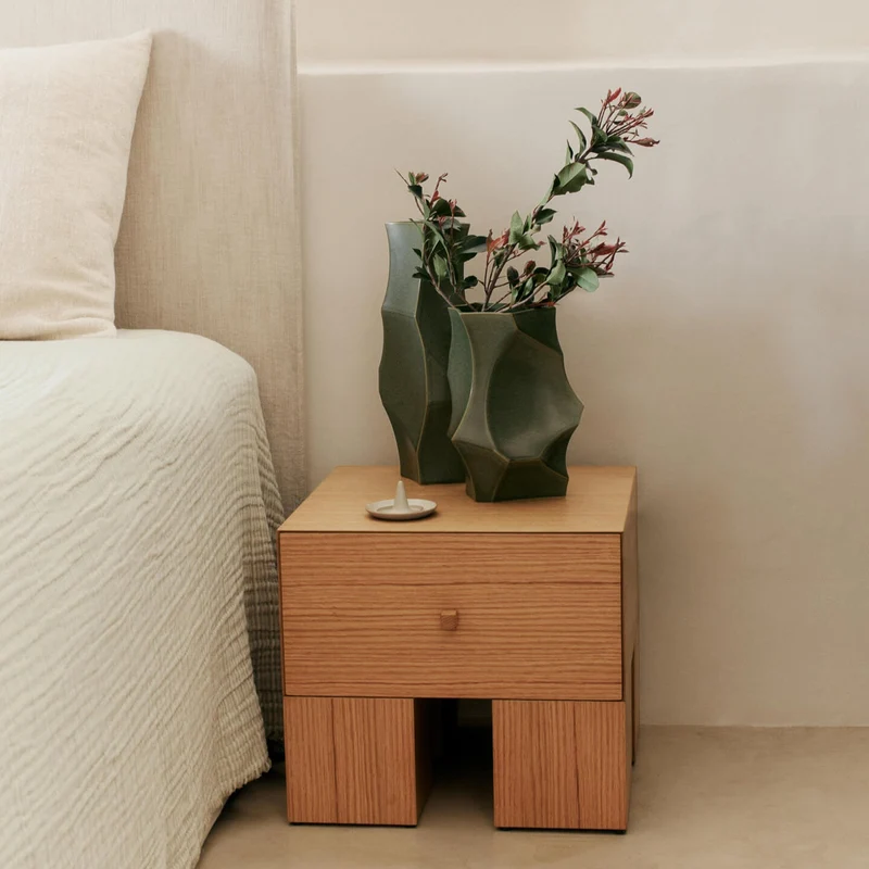 Kuben Nachttisch 1x1 Eiche natur - ferm LIVING