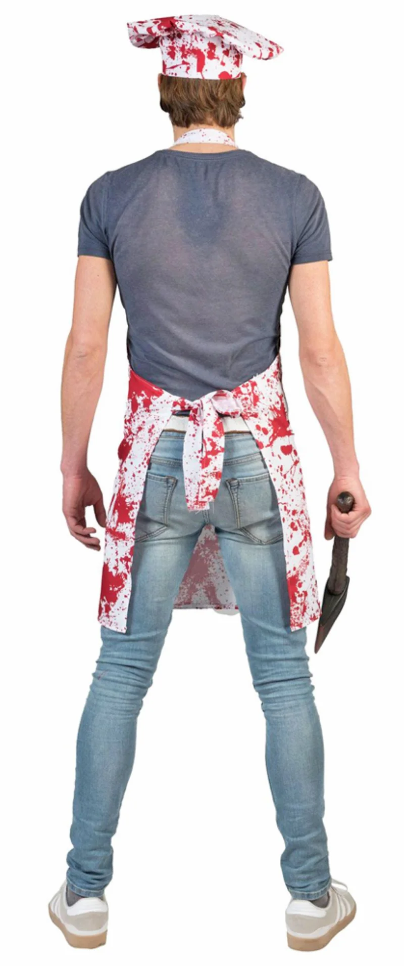 Blutiges Metzger Koch Halloween Kostüm | Schürze und Kochmütze