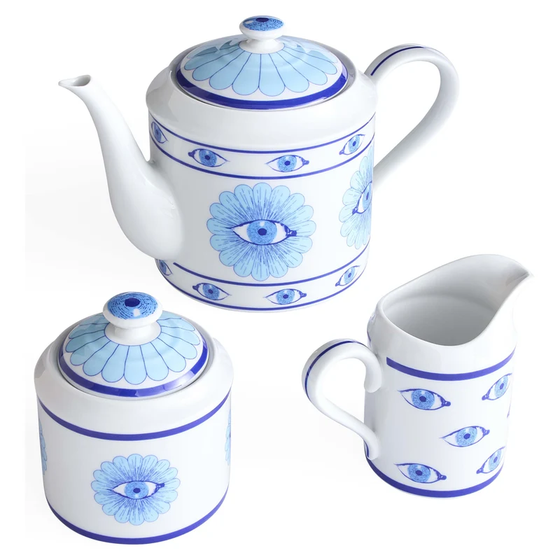 Milchkännchen DRUGGIST weiß/blau