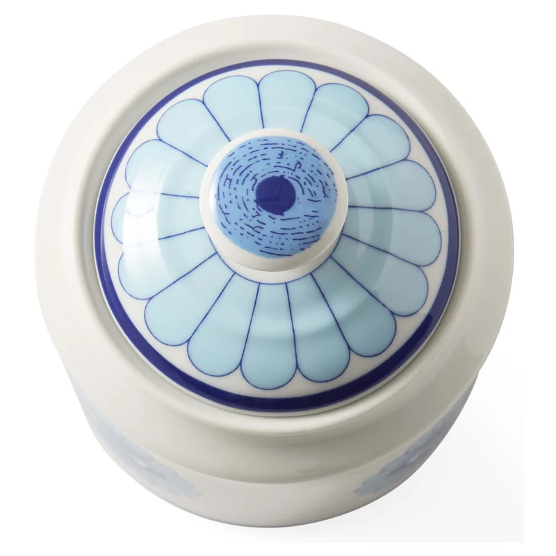 Zuckerdose DRUGGIST blau/weiß