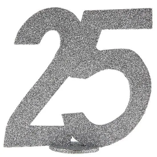 Tisch Dekoaufsteller 25 Silberne Hochzeit