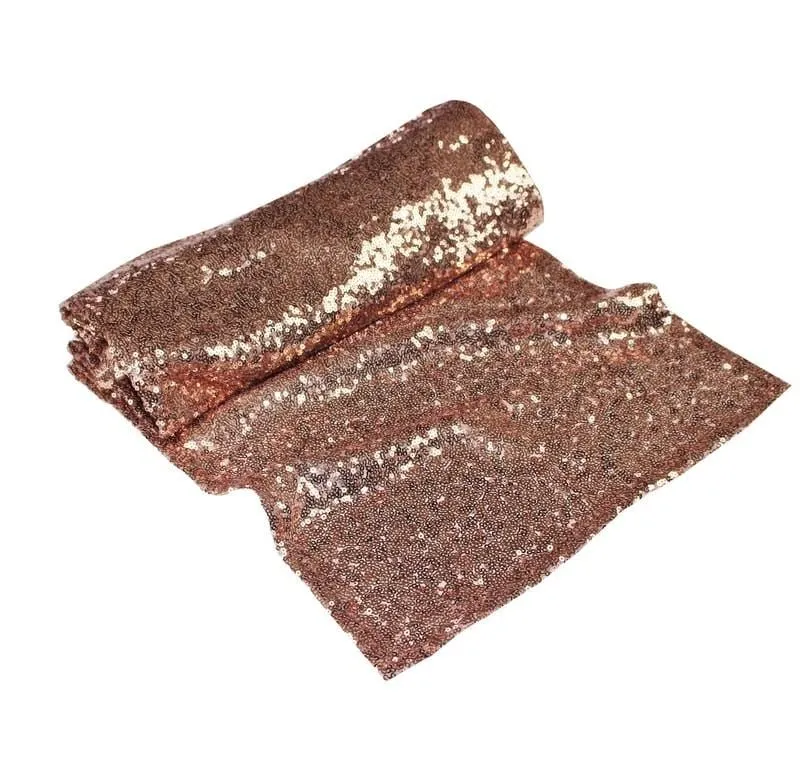 Pailletten Tischläufer rosegold (2,75m Länge)