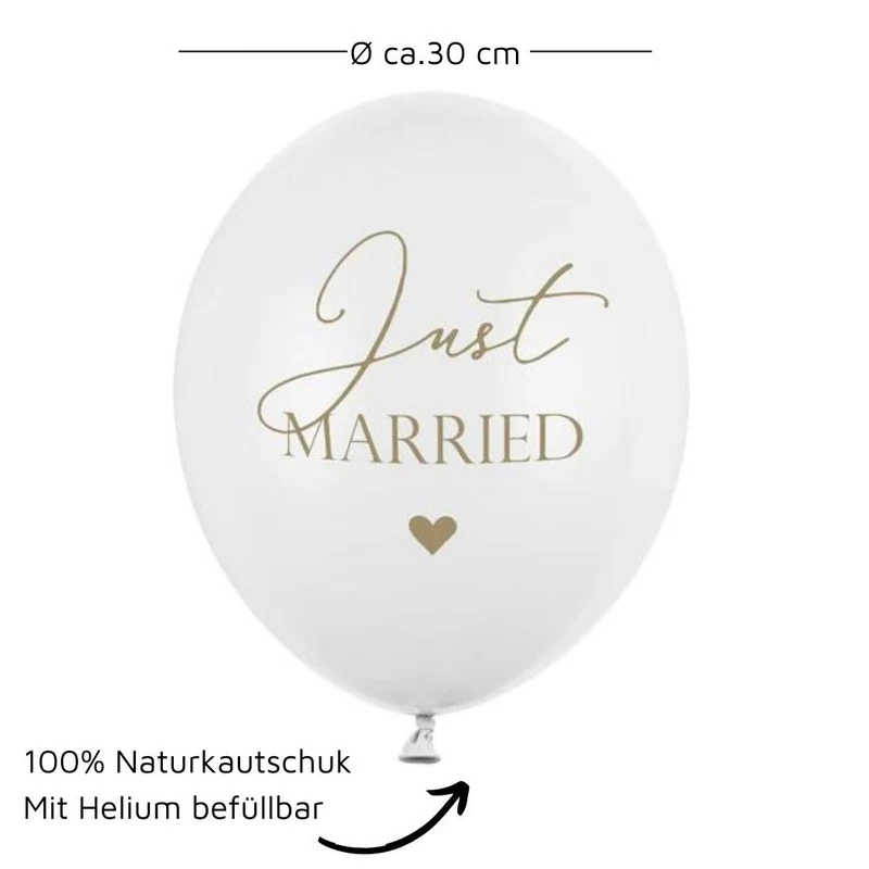 Luftballons Just Married (50 Stück)