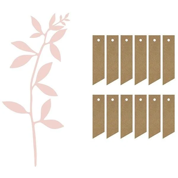 Tisch Dekoration Zweige inkl. Anhänger - rosa