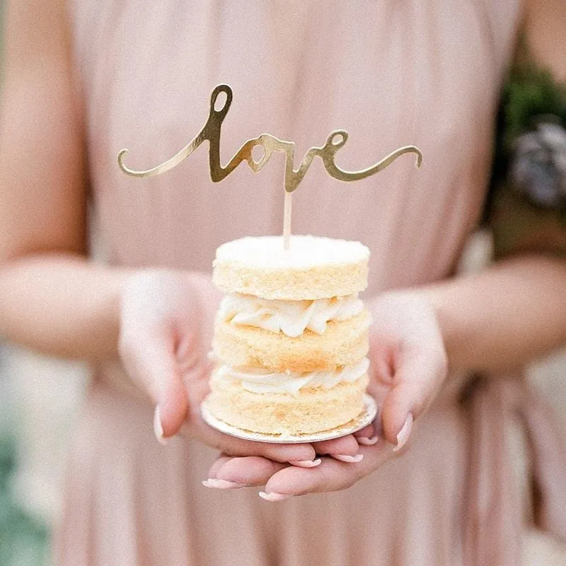 Cupcake Stecker Love, Yum, Sweet, gold