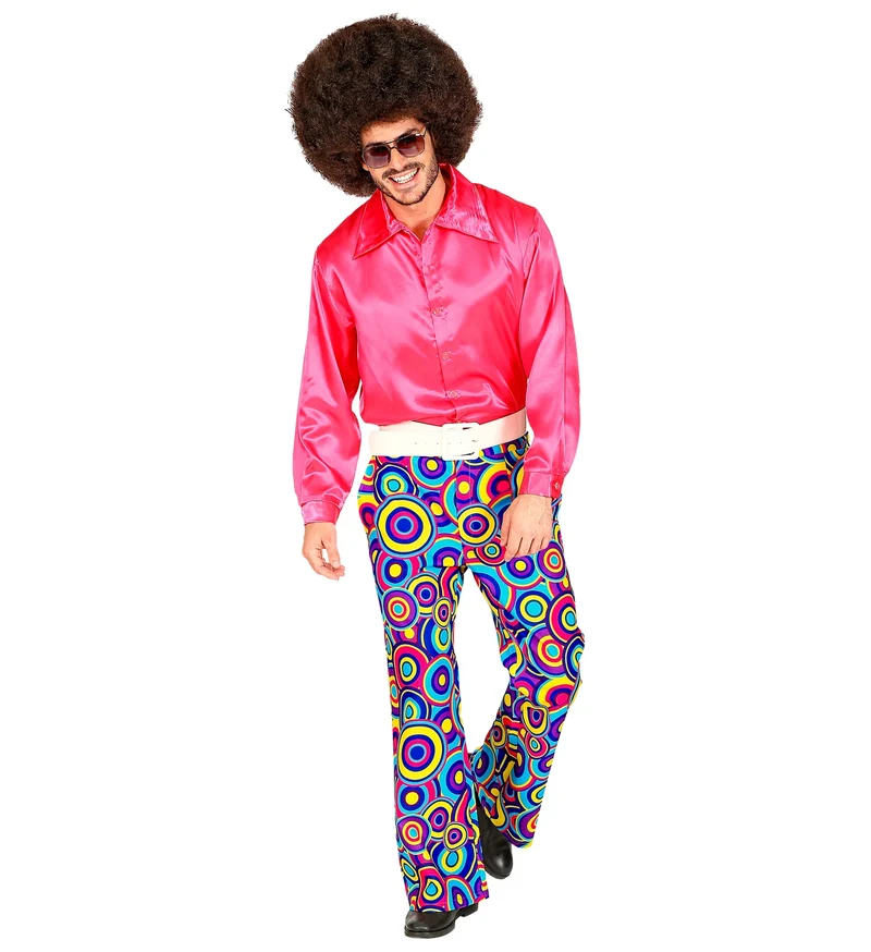 70er Jahre Retro Kostüm Hose "Bubbles" für Herren | Blau