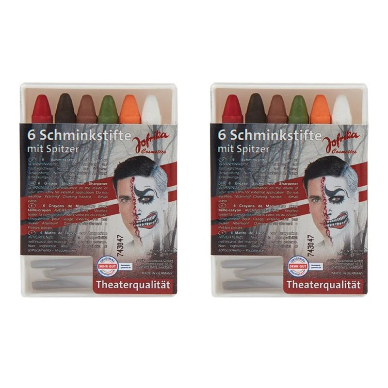 6 Schminkstifte "Halloween" | mit Spitzer