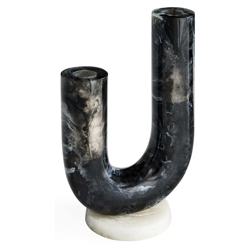 Vase MUSTIQUE schwarz/weiß