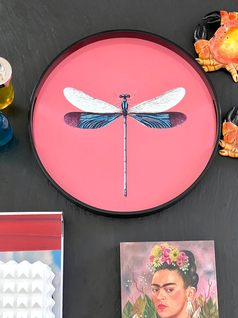 rundes Lacktablett „Dragonfly“ Ø 35 cm