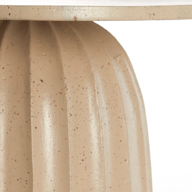 Beistelltisch VEGLIA matt sand hellbraun gesprenkelt Ø60x38cm