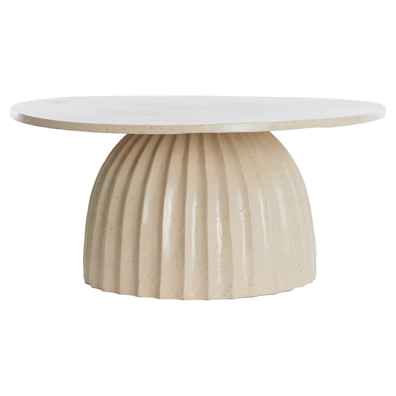 Beistelltisch VEGLIA matt sand hellbraun gesprenkelt Ø70x33,5cm