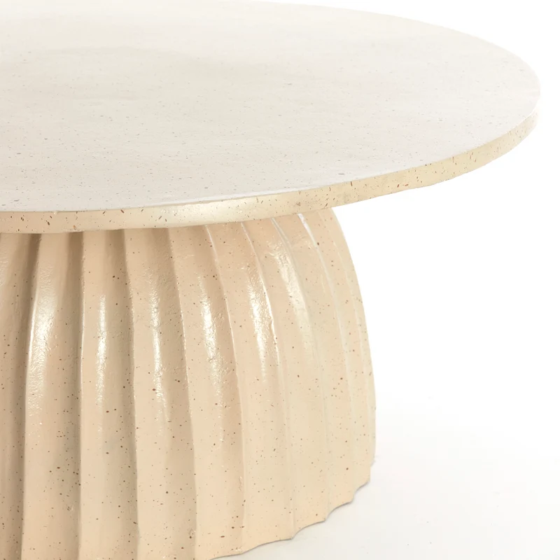 Beistelltisch VEGLIA matt sand hellbraun gesprenkelt Ø70x33,5cm