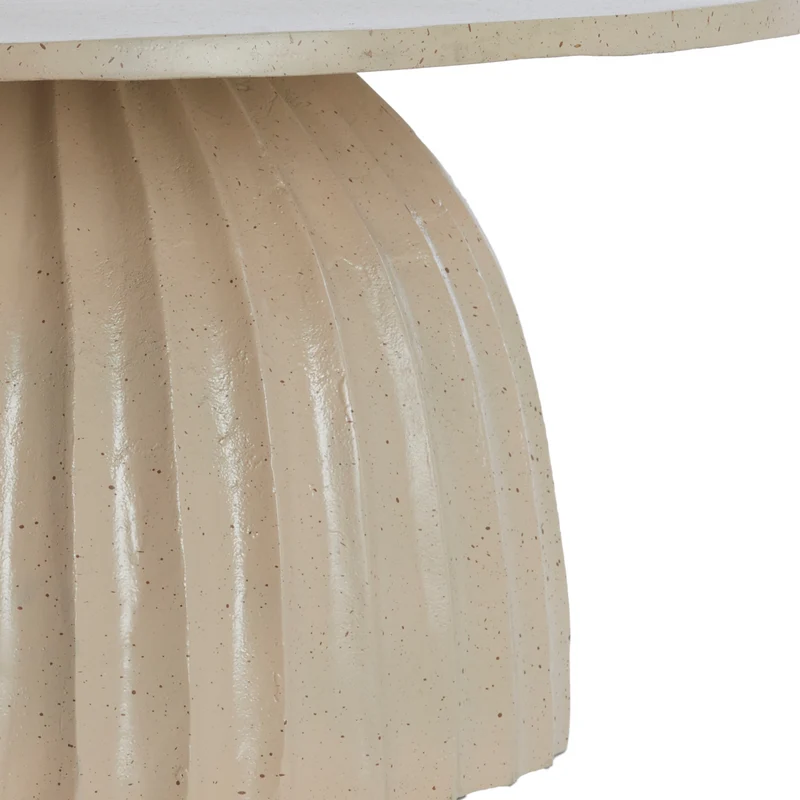 Beistelltisch VEGLIA matt sand hellbraun gesprenkelt Ø70x33,5cm