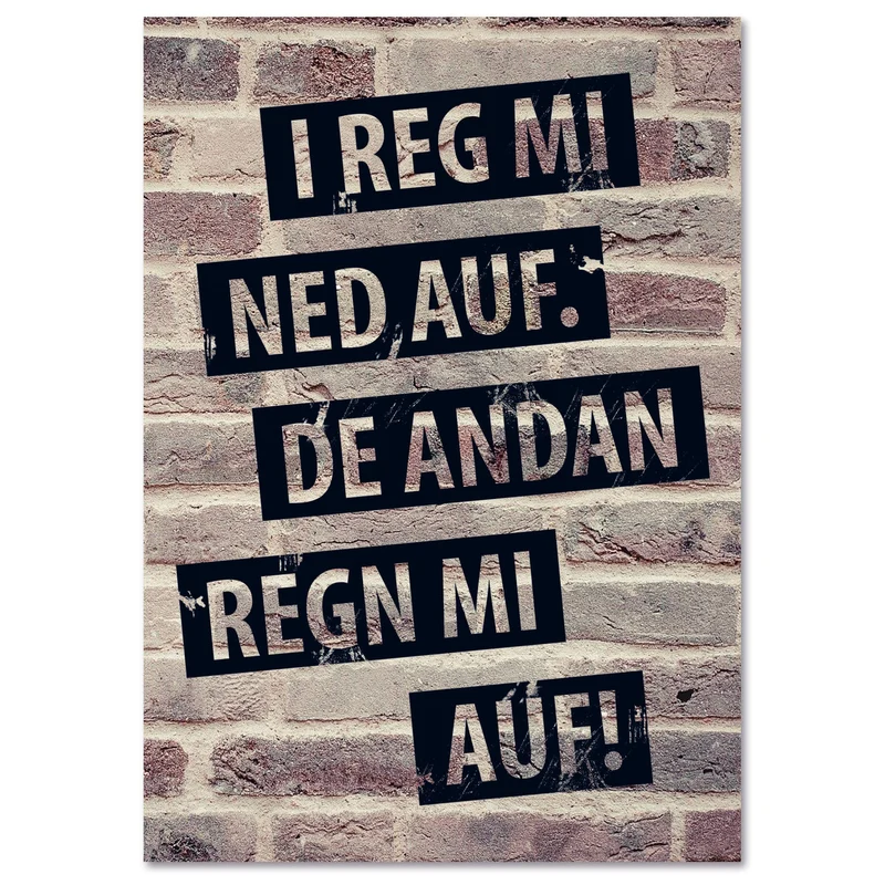 Postkarte "I reg mi ned auf"