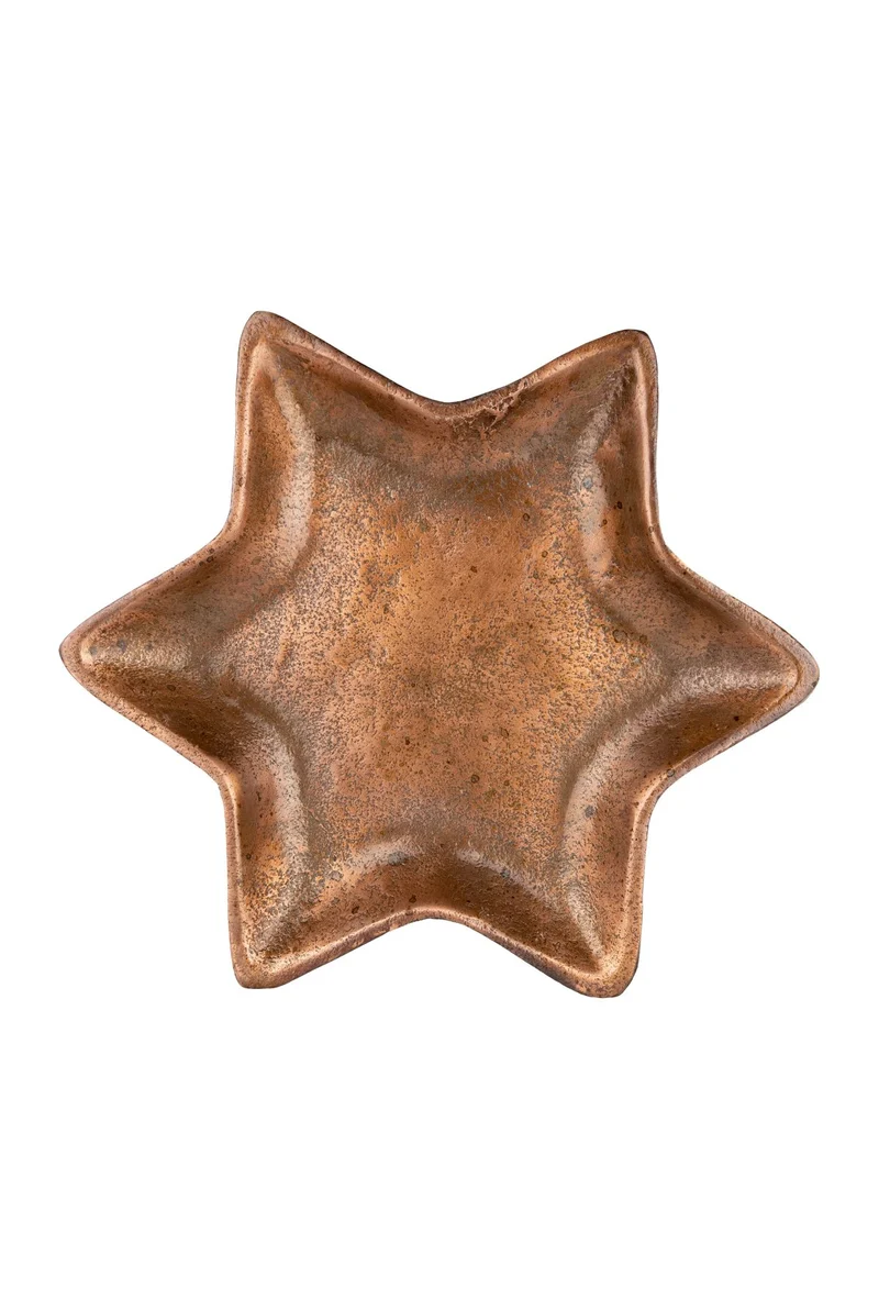 Stern-Schale aus Metall | schwer Bronze | 27cm | Weihnachten & Winter | 10769
