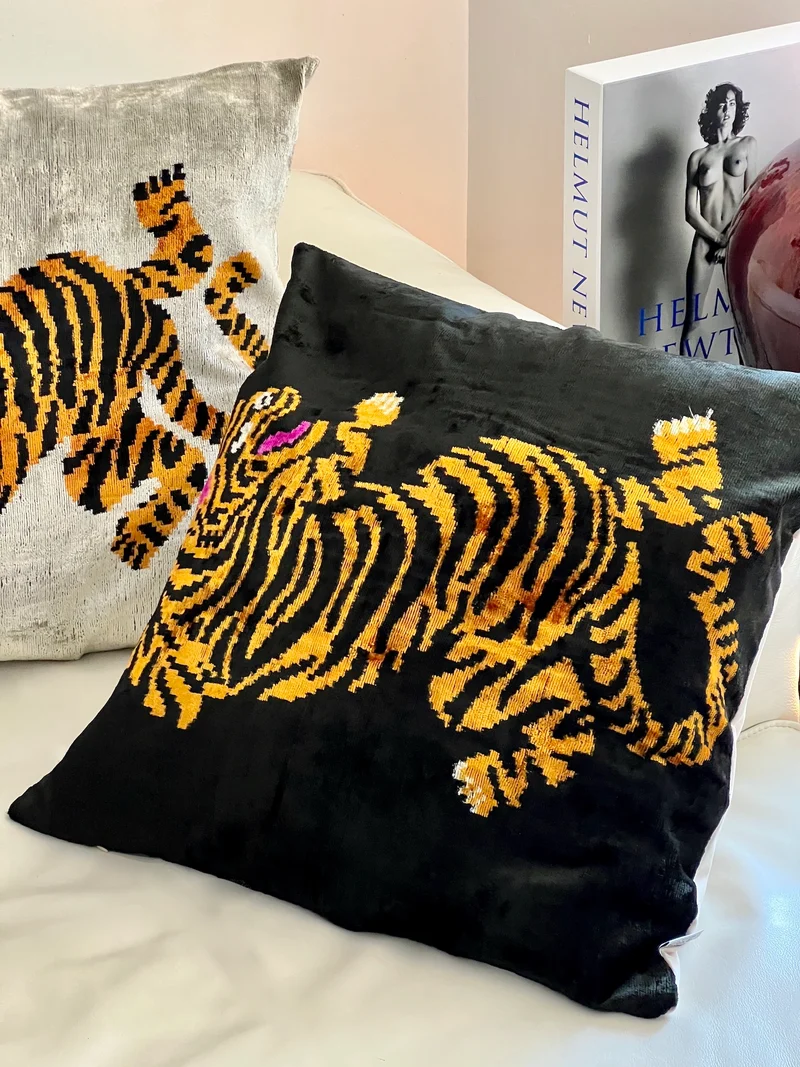 Kissen „Majestic Tiger“, braun, 60 × 60 cm
