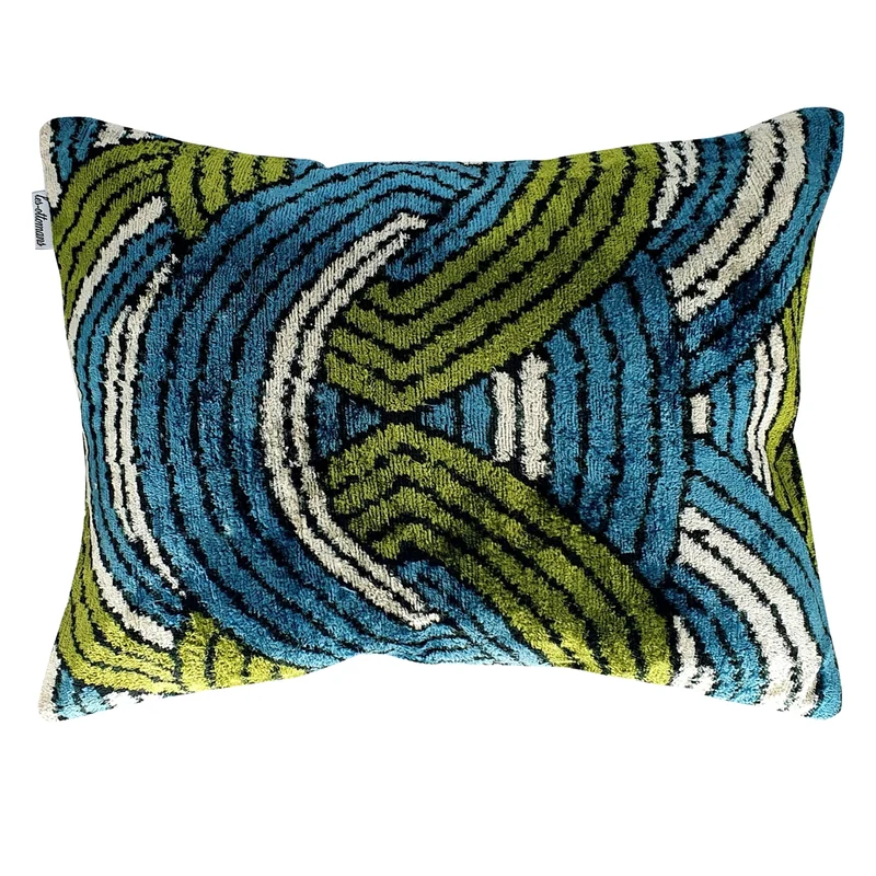 Kissen „Orbit“ aus Seidensamt 40 × 60 cm