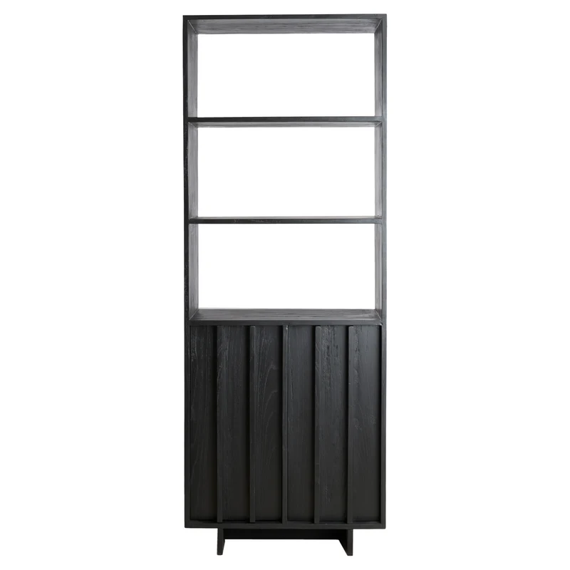 Regalschrank LAVINIO Minidholz dunkelbraun 75x45x200cm