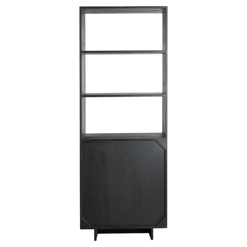 Regalschrank LAVINIO Minidholz dunkelbraun 75x45x200cm