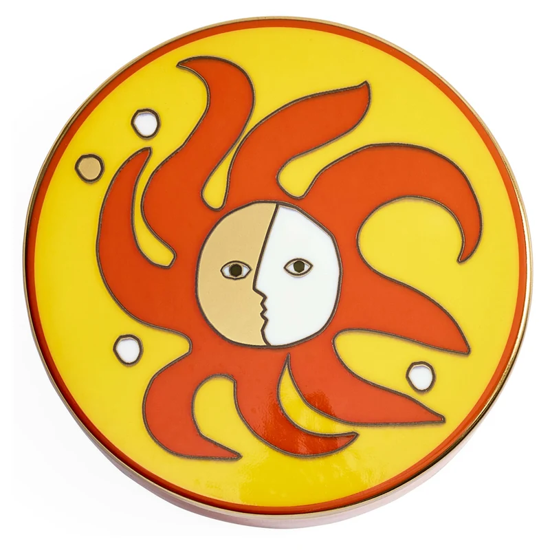 dekorative Dose PLAYA rund gelb/orange