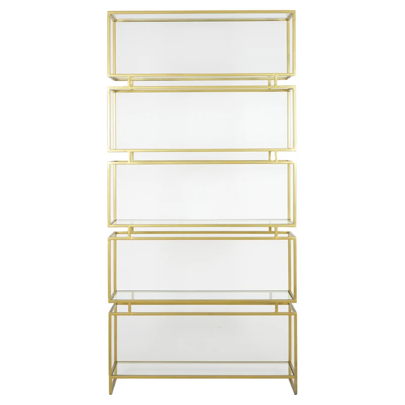 Regal LUCAMBO, Metall bronze 100x30x204cm