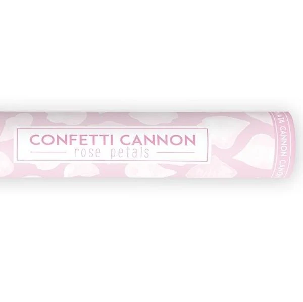 Konfetti Kanone Rosen weiß