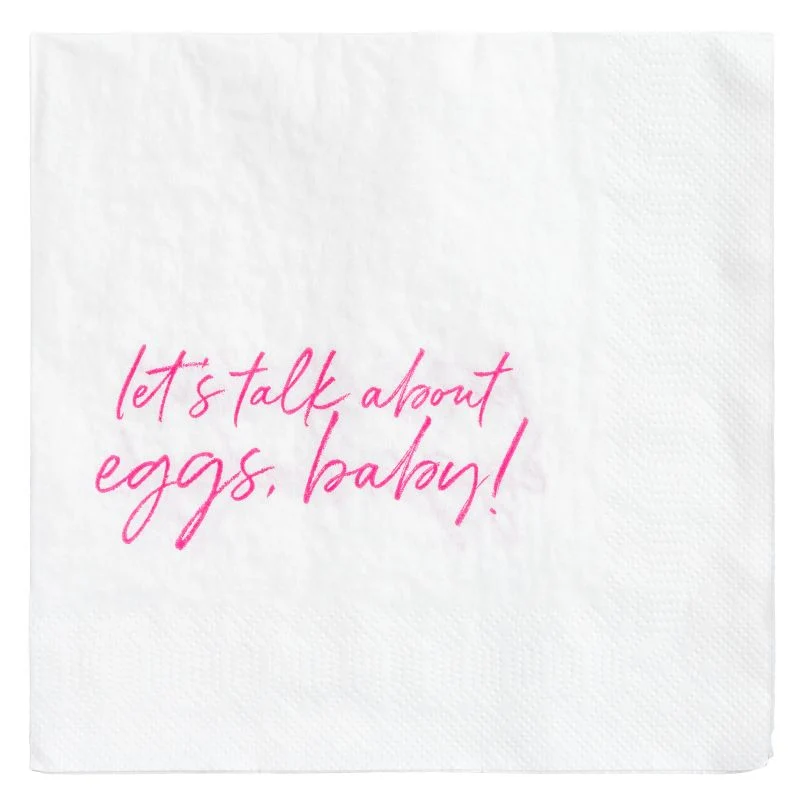 Servietten LET'S TALK ABOUT EGGS, BABY! Papierservietten 2-lagig 33x33 cm 20 Stück Packung