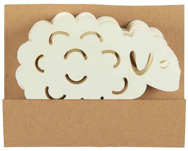Oster-Tischdekoration LÄMMCHEN Papier Leporello ca. 71 x 7,5 cm