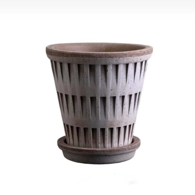 Blumentopf Pantheon Terracotta Grau - Bergs Potter