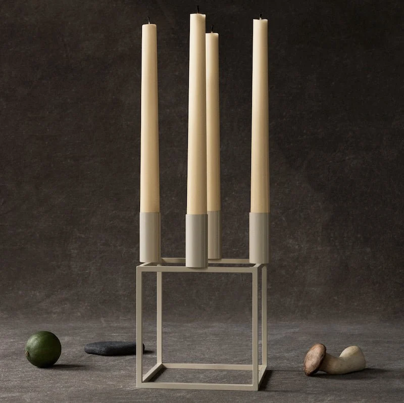 Kubus 4 Ivory Kerzenhalter - Audo