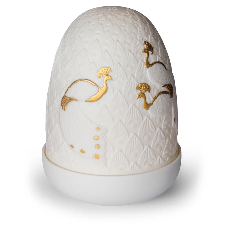 Tischlampe PEACOCK DOME aus Porzellan