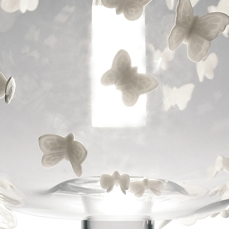 Hängeleuchte FREEZE FRAME BUTTERFLIES aus Glas/Porzellan