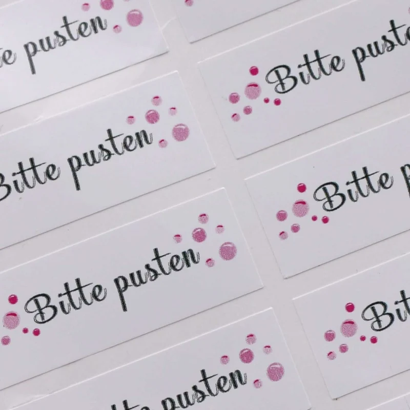 Aufkleber Seifenblasen - Bitte pusten (24 Stück)