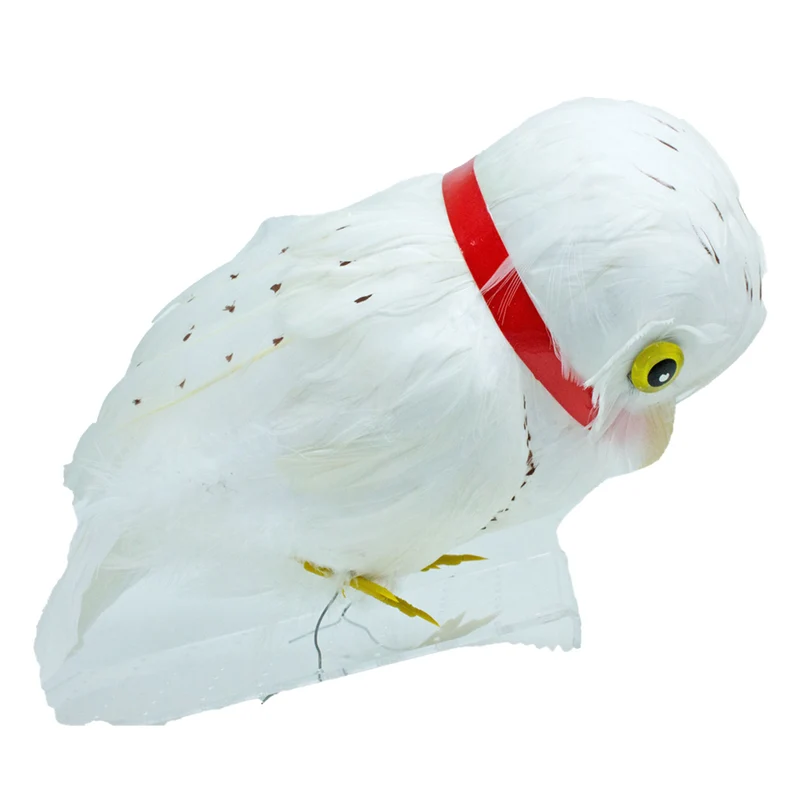 Schnee Eule Hedwig Deko-Vogel | 26 cm