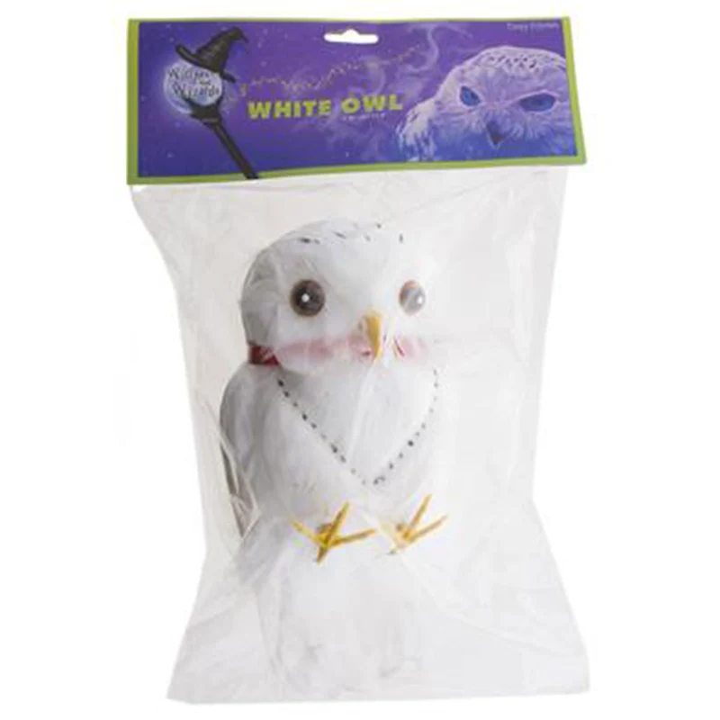 Schnee Eule Hedwig Deko-Vogel | 26 cm