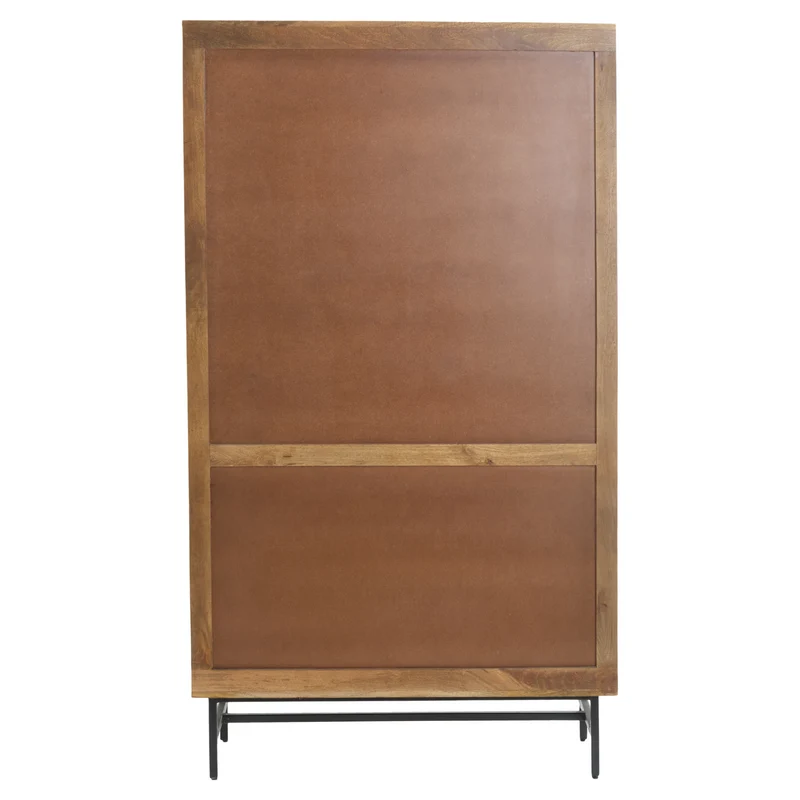 Regalschrank DUBAKU Mangoholz dunkelbraun 100x40x180cm