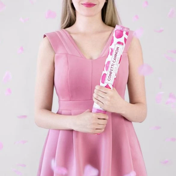 Konfetti Kanone Rosen pink