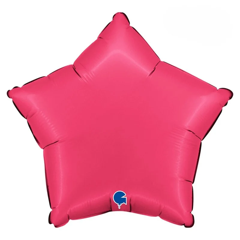 18"/Ø46cm Stern Folienballon Uni | Satin Lipstick