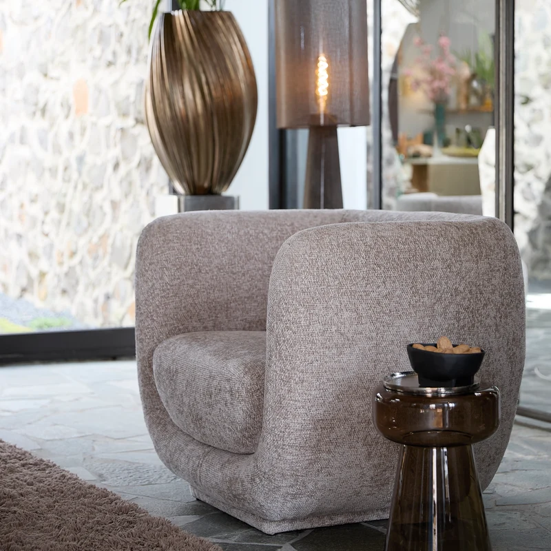 Loungesessel KIALY beige 105x85x81cm
