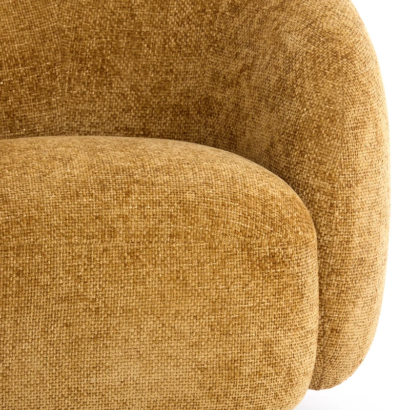 Loungesessel OVITO ocker gelb 93x87x73cm