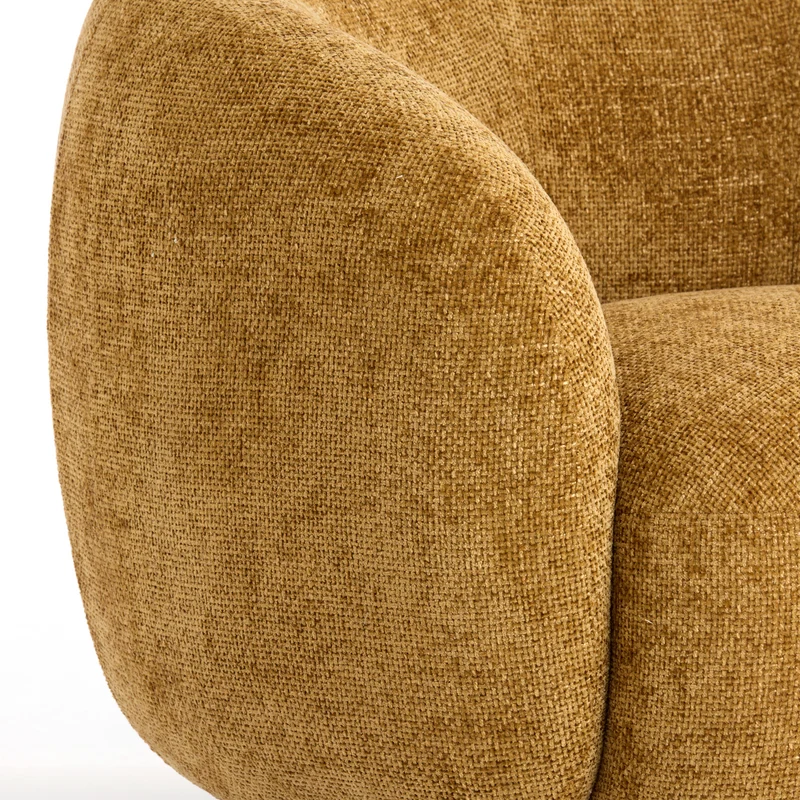 Loungesessel OVITO ocker gelb 93x87x73cm