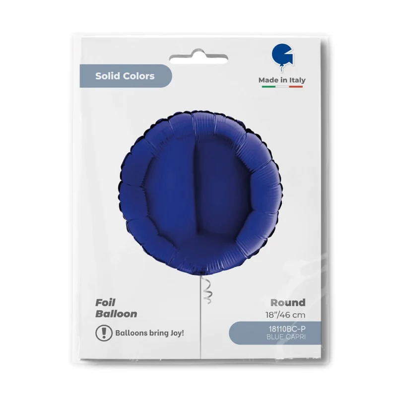 18"/Ø46cm Folienballon Uni | Royalblau