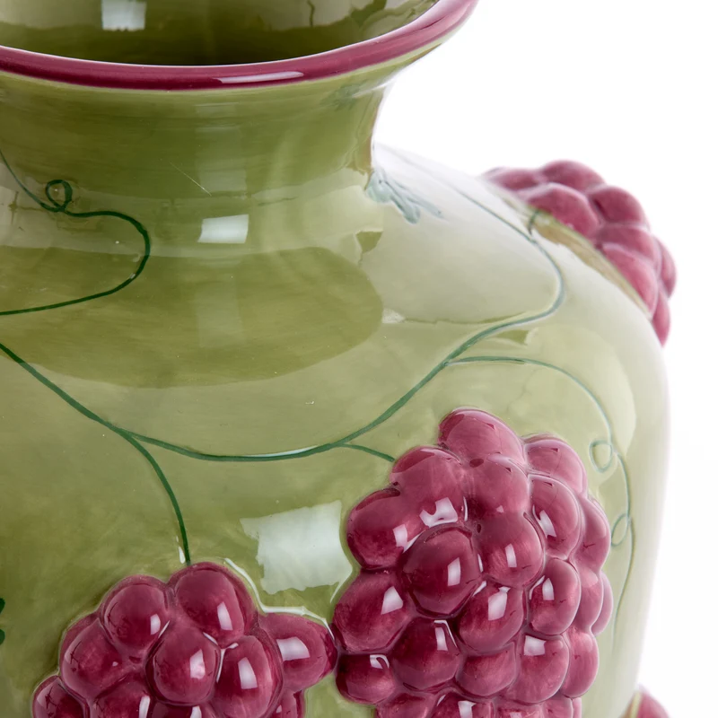 Vase GRAPE dunkel grün-aubergine Ø26x31cm