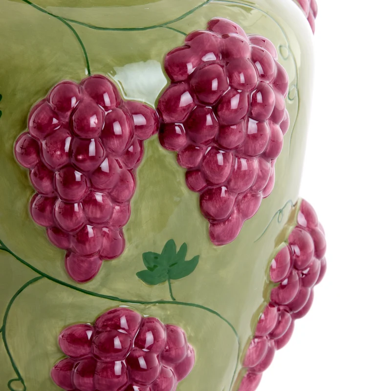 Vase GRAPE dunkel grün-aubergine Ø26x31cm