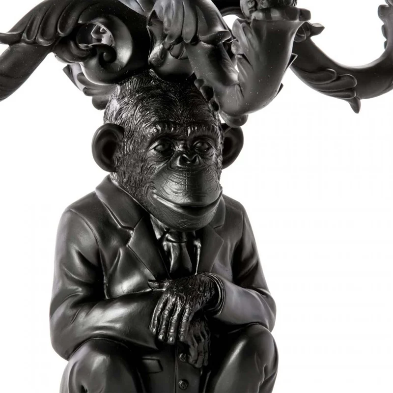 Kerzenständer BURLESQUE CHIMP, schwarz