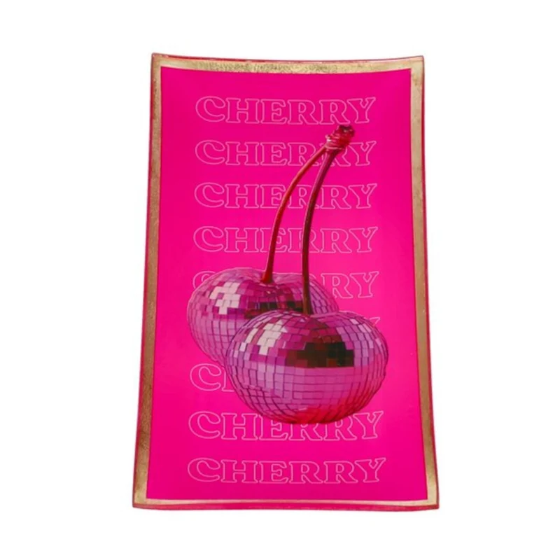 Glasteller Love Plates L Motiv: Cherry
