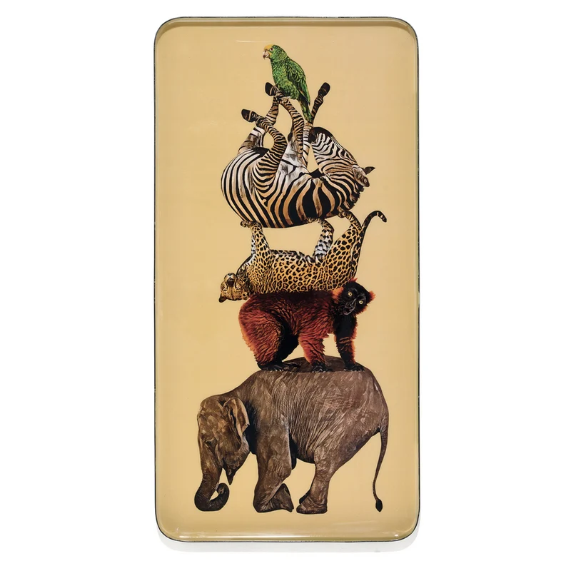 Plateau Rectangulaire CULBUTO balancierende Tiere 20×40cm